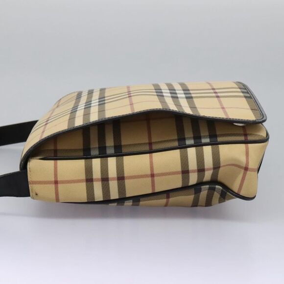 Burberry Nova Check Beige Canvas Shoulder Bag (Pre-Owned) - Picture 3 of 16